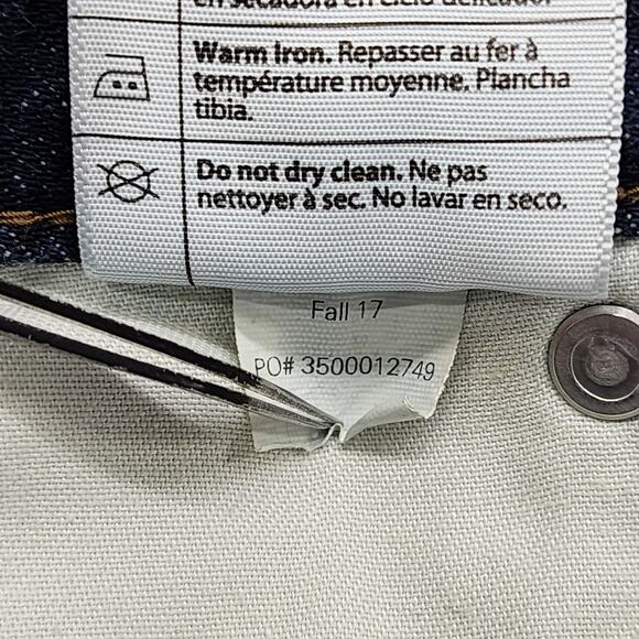 Carhartt Jeans Womens 12 TALL Blue Dark Wash Original Fit Straight Leg Stretch - Picture 12 of 16